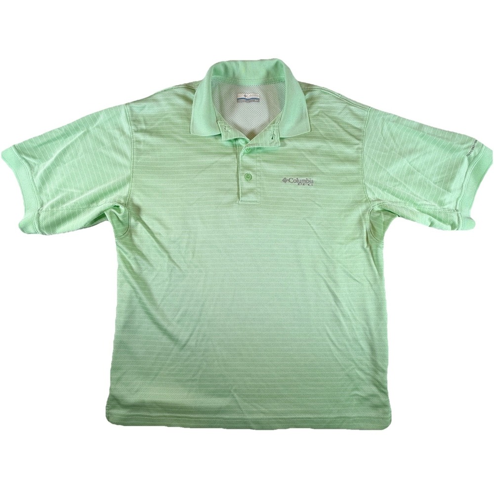 Columbia Polo Men's Sz S Green PFG Omni-Shade Shirt Fishing Hunting Outdoor‎